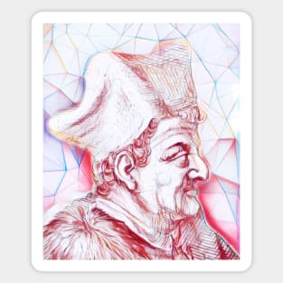 Lorenzo Valla Portrait | Lorenzo Valla Artwork | Line Art Magnet